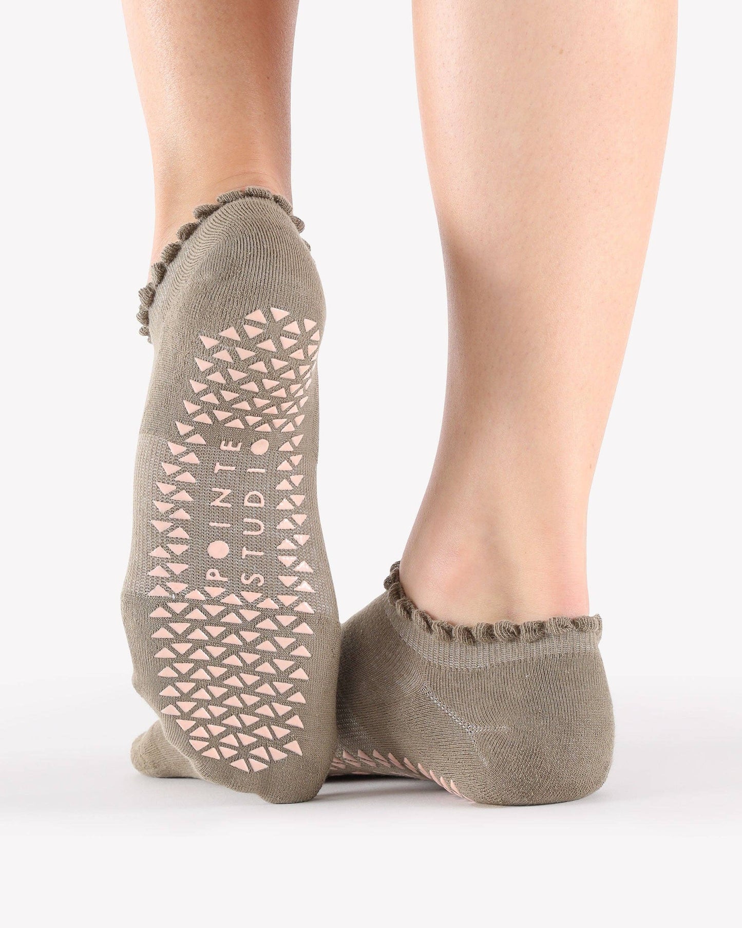 Happy Grip Sock: S/M / Warm Grey
