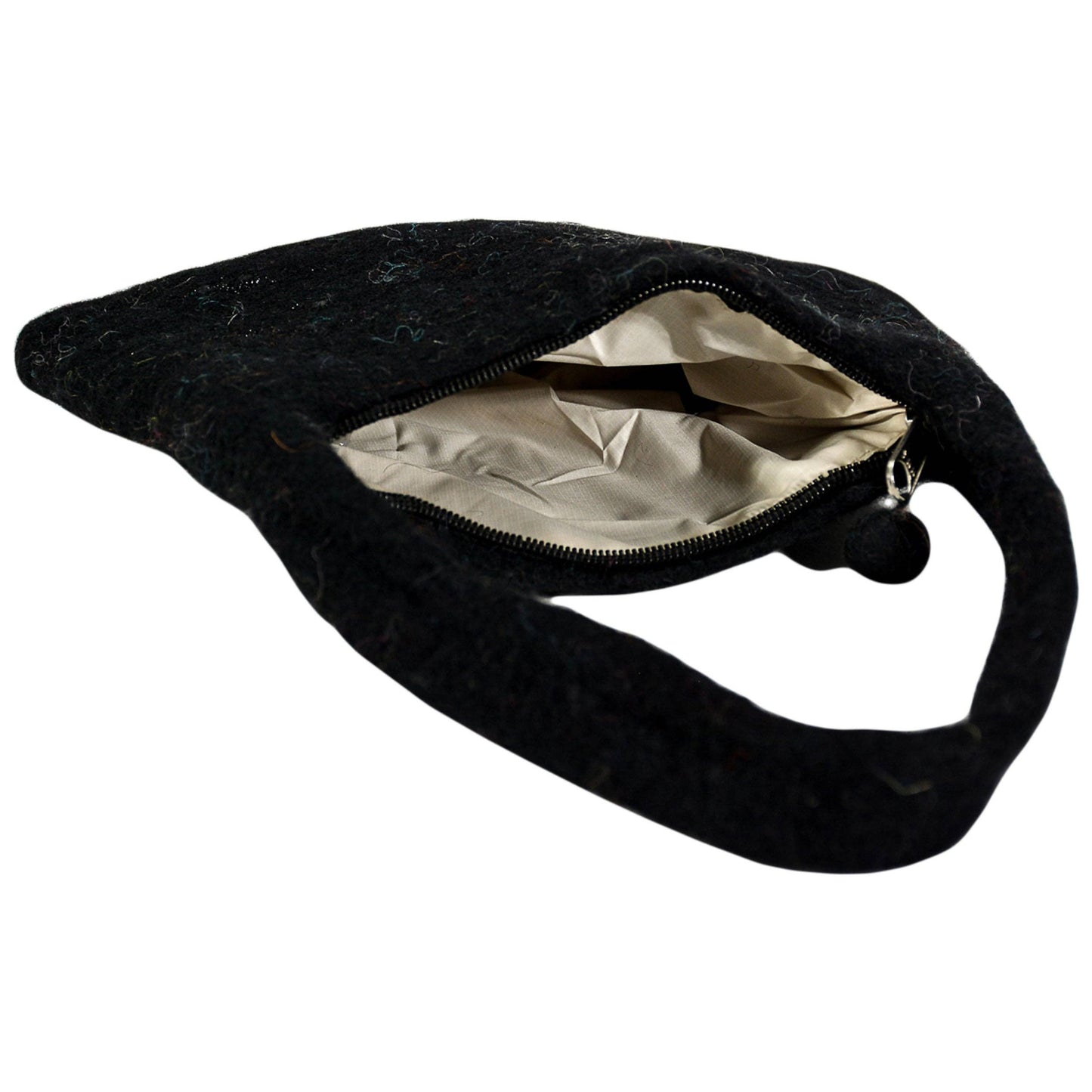 Felted sequin Dot Handbag: White