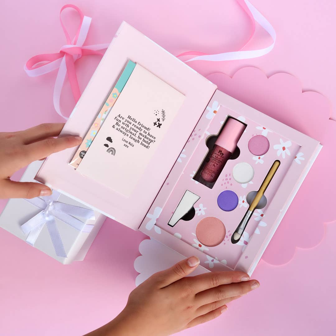 Nala Kids Natural Pressed Powder Pink Makeup Palette Kit