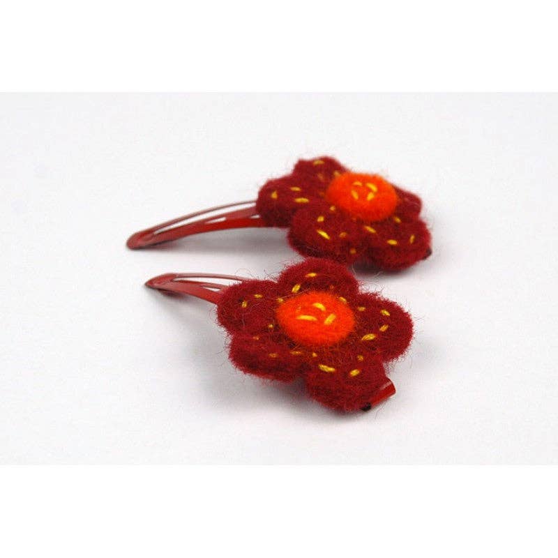 Sewed Flower Hair Clip Set
