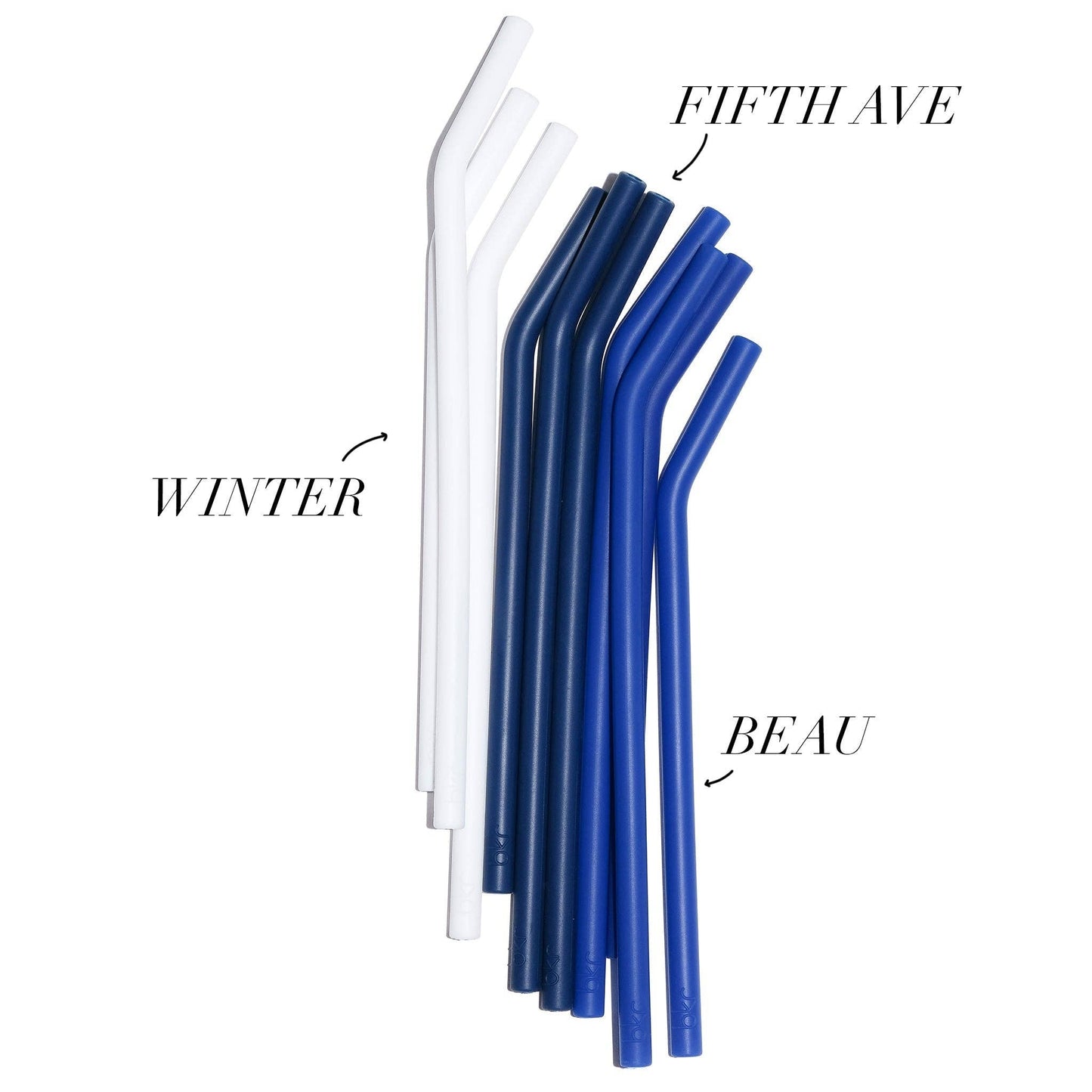 CUTE BUOY BLUES STRAWS 500mL (16 OZ) SET OF THREE