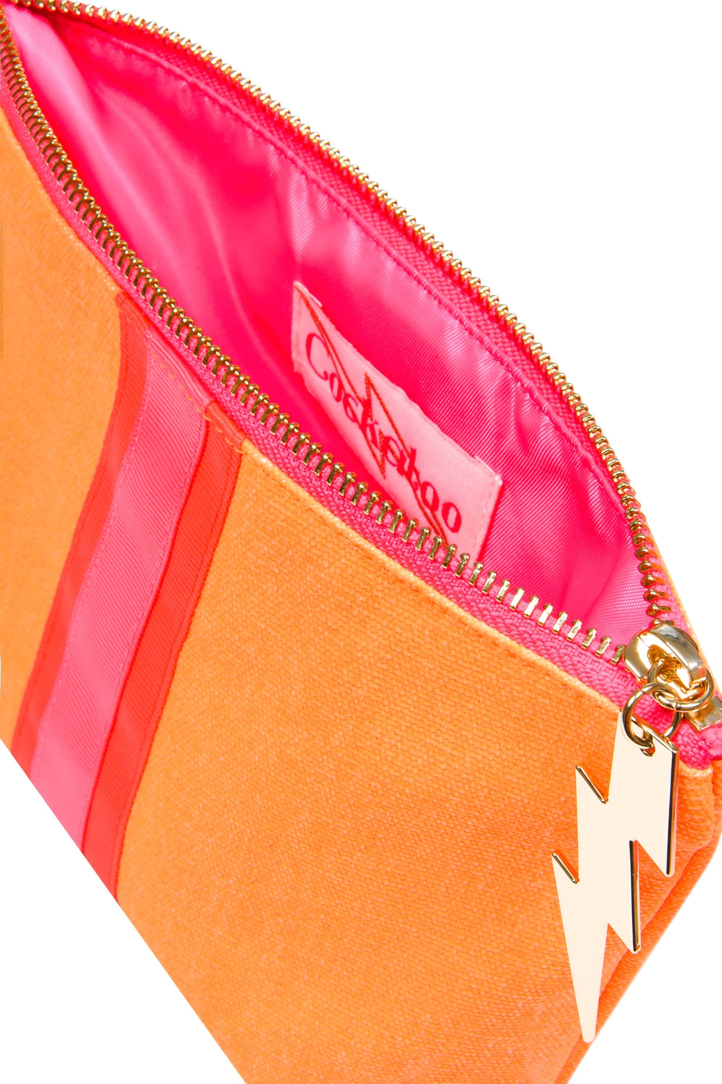 Small Orange Makeup Bag