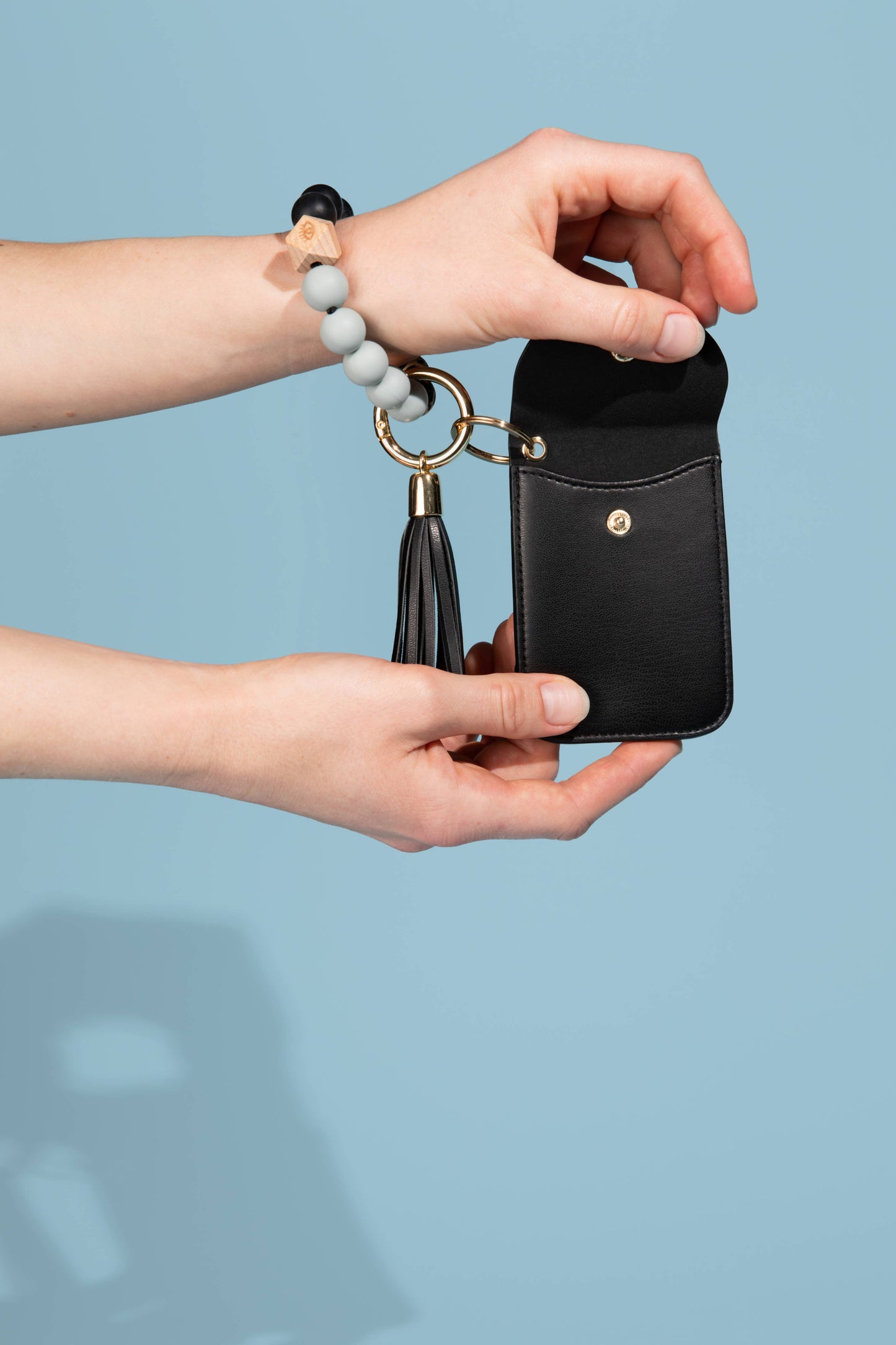 Silicone Bracelet Card & Coin Purse - Keychain Wallet (Laura