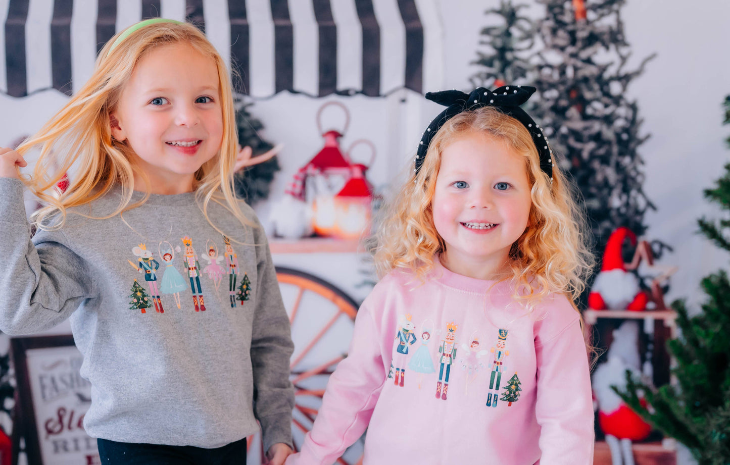 Nutcracker Whimsical Toddler & Youth Sweatshirt: Pink / 3T