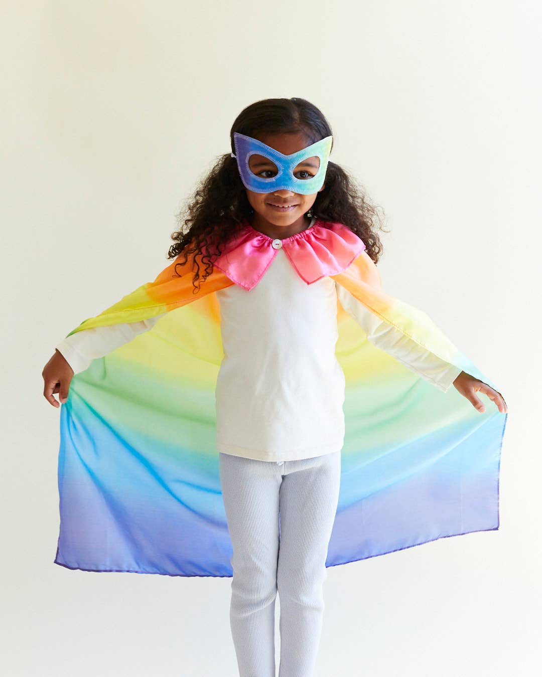 100% Silk Capes for Dress Up & Pretend Play: 1 / Rainbow
