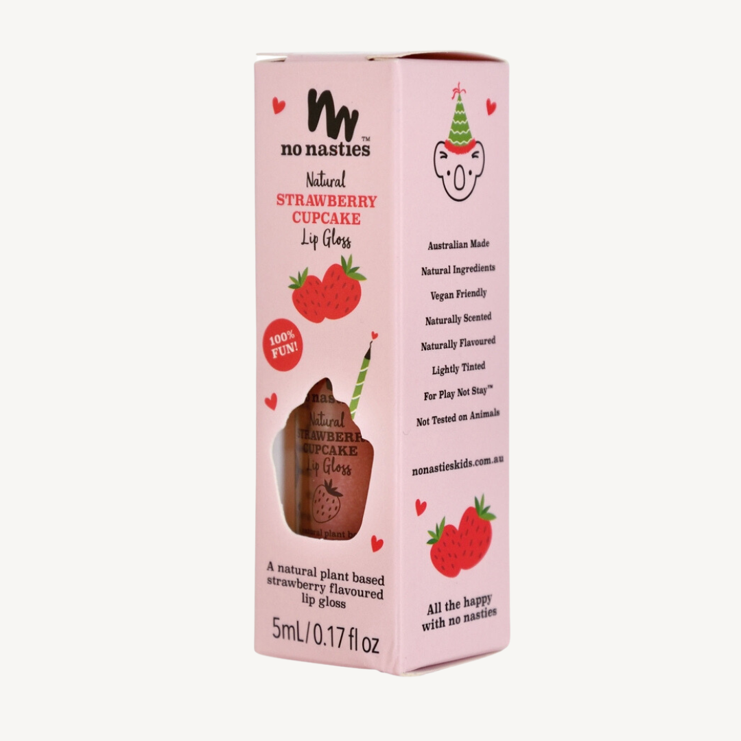 Natural Kids Lip Gloss Wands: Juicy Watermelon - Watermelon Coloured