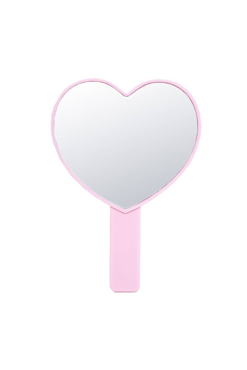 Pink Heart Handheld Mirror (Pineapple Beauty)