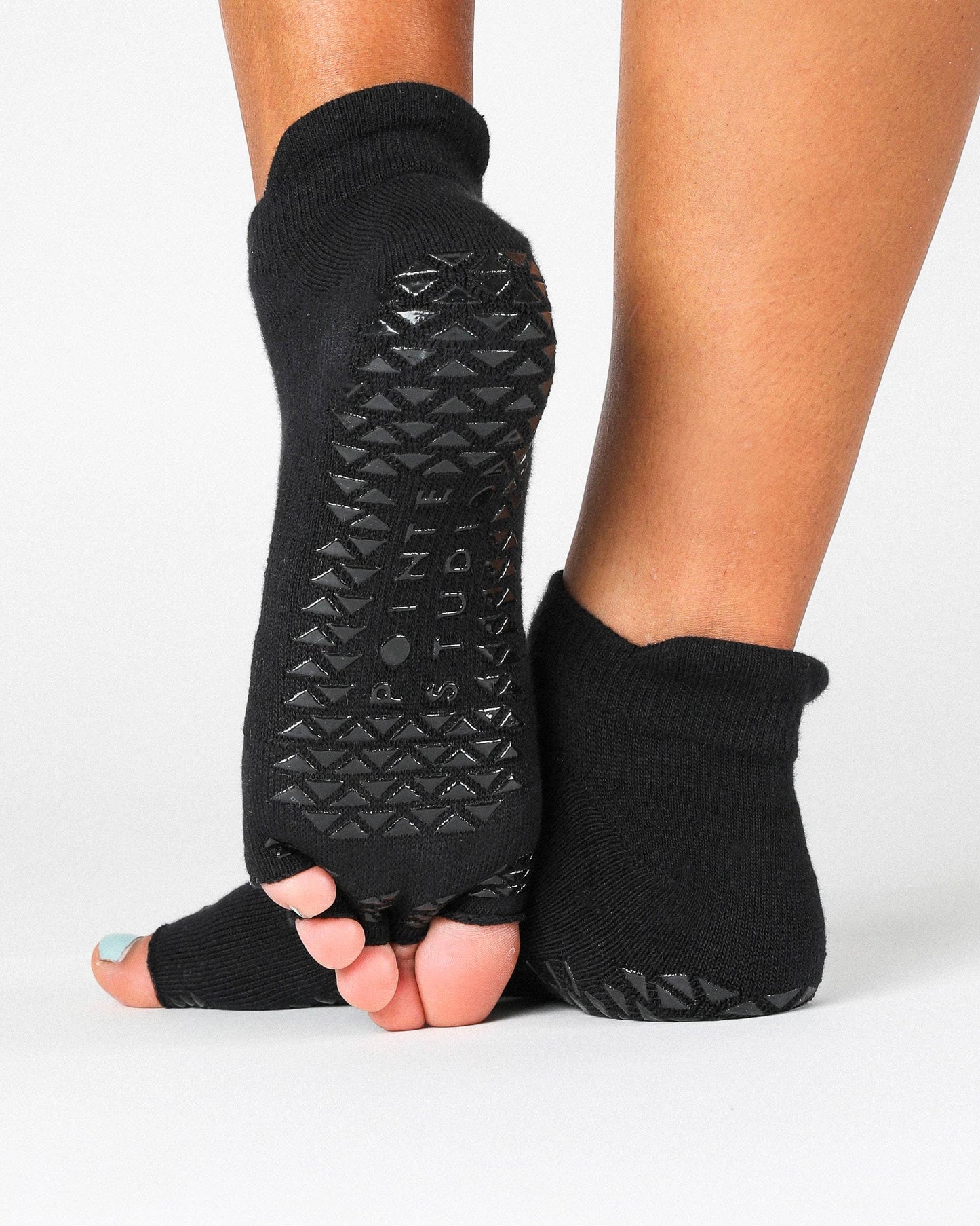Basal Toeless Full Foot Grip Sock: M/L / Black
