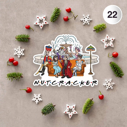 Nutcracker "Friends" Vinyl Sticker, Christmas Sticker