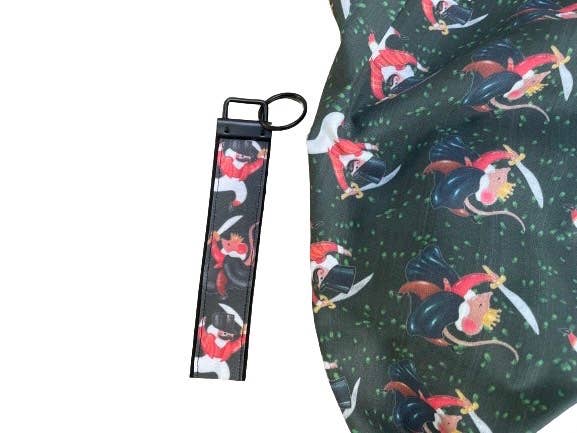 Nutcracker Battle Keychain Wristlet, Christmas Keychain