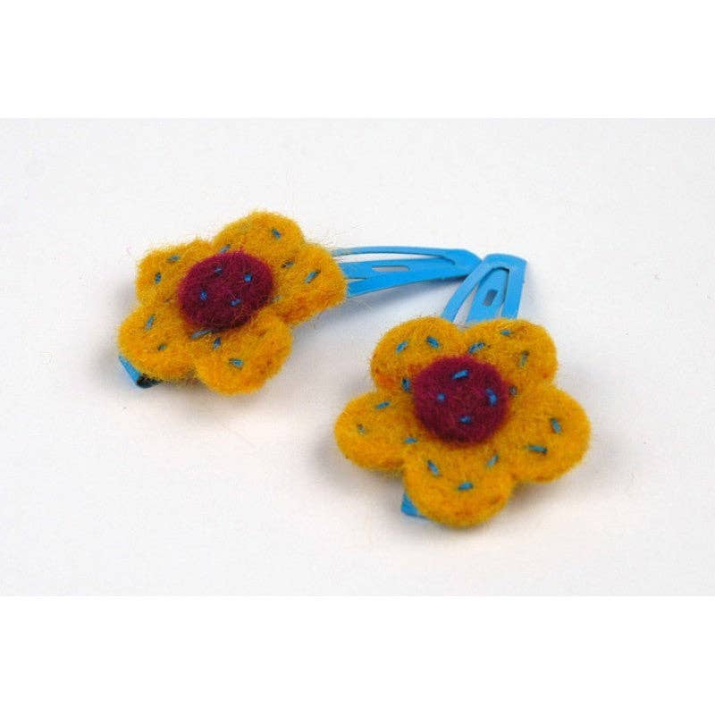Sewed Flower Hair Clip Set