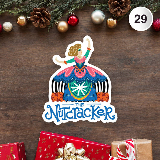Mother Ginger Nutcracker Ballet Vinyl Sticker, 2.5" x 3"
