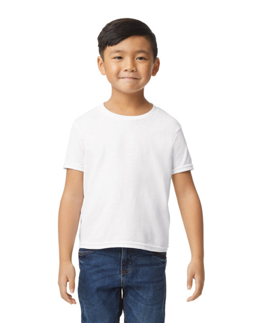 Boys White Tee (Gildan)