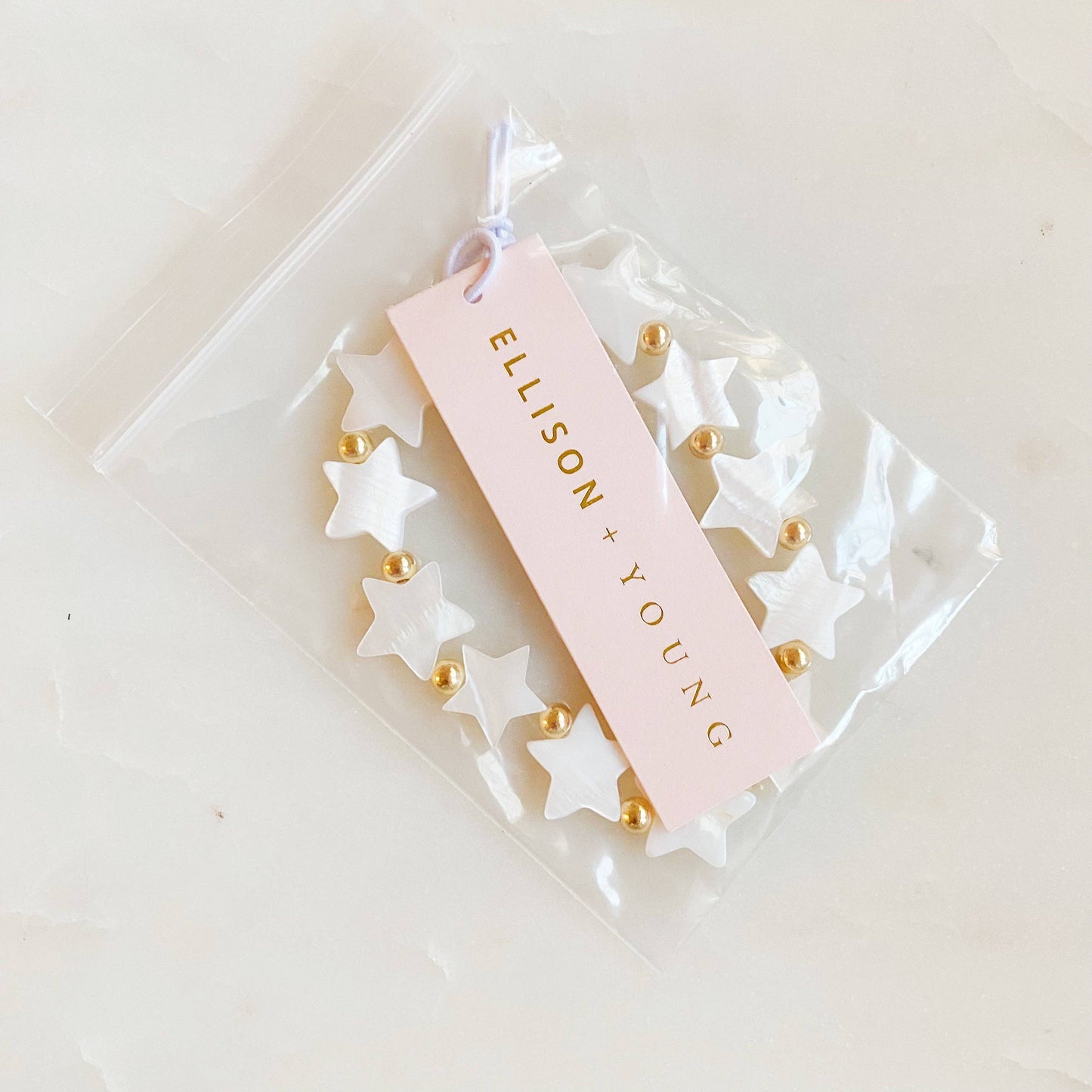 Shelly Star Stretch Bracelet: Blue