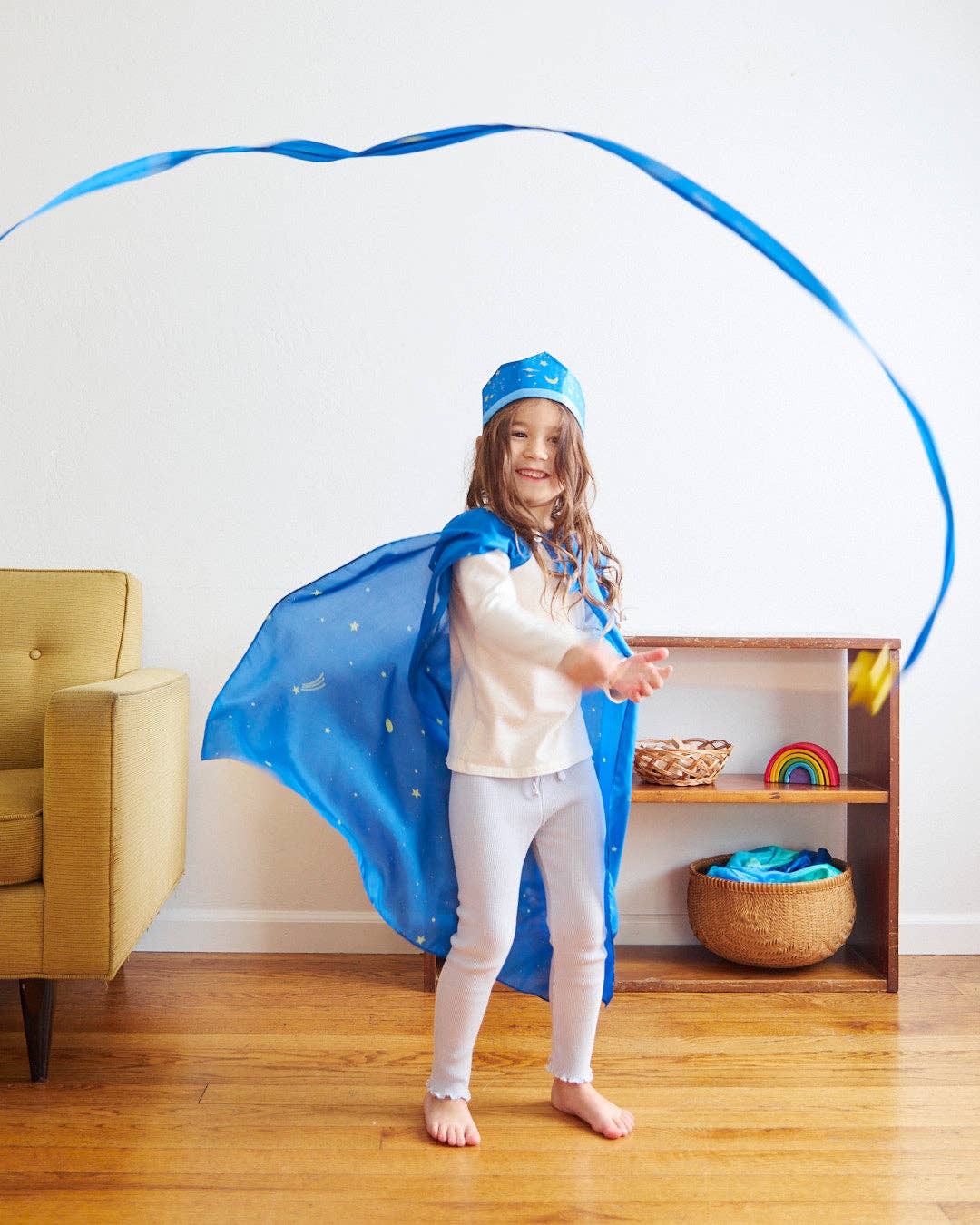 100% Silk Capes for Dress Up & Pretend Play: 1 / Rainbow