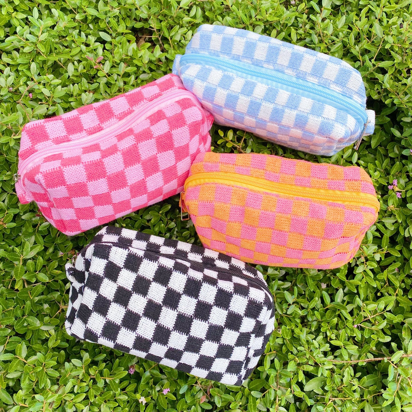Check Yourself Cosmetic Bag: Blue