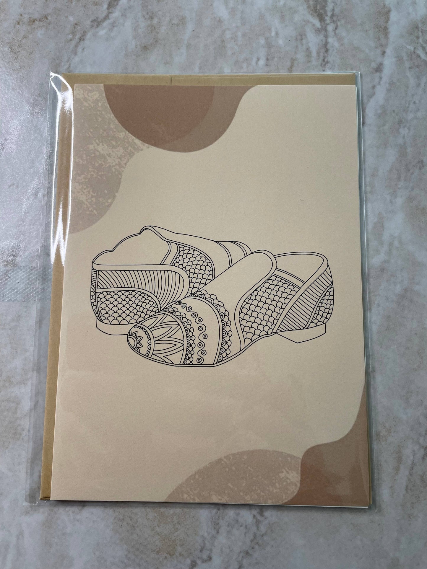 Denali & Co. Dance Shoes Greeting Cards: Sneaker Greens/Pink