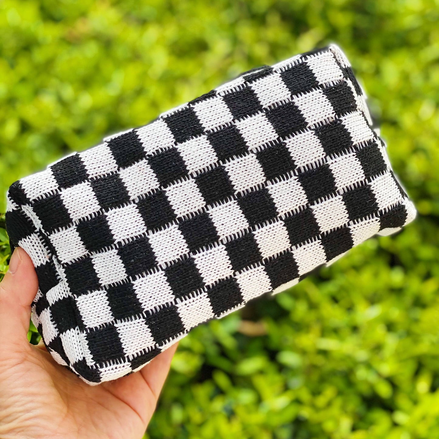 Check Yourself Cosmetic Bag: Blue