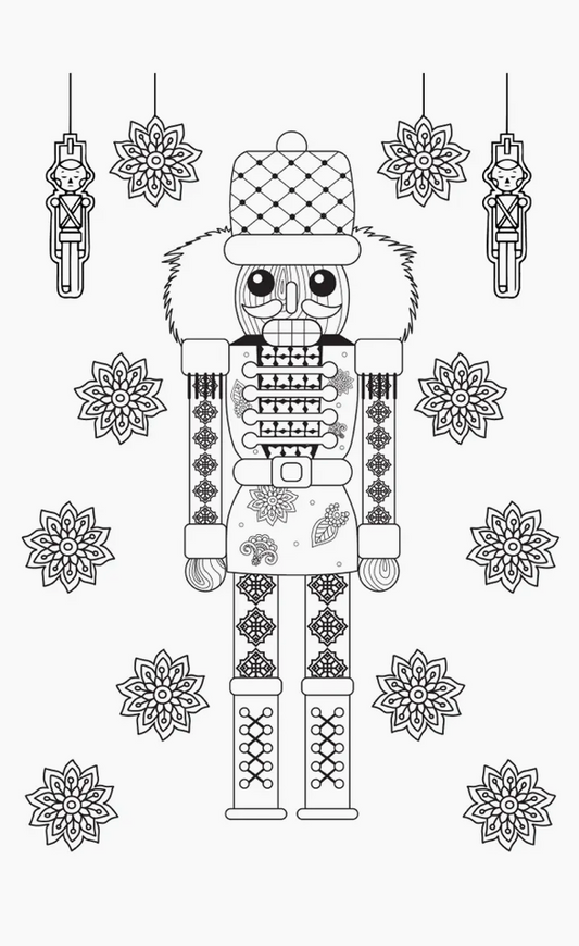 Denali & Co. Nutcracker Coloring Card, Christmas Card