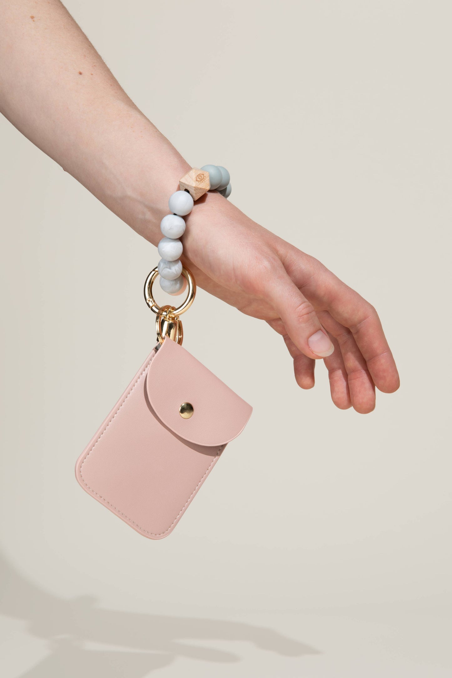 Silicone Bracelet Card & Coin Purse - Keychain Wallet (Laura