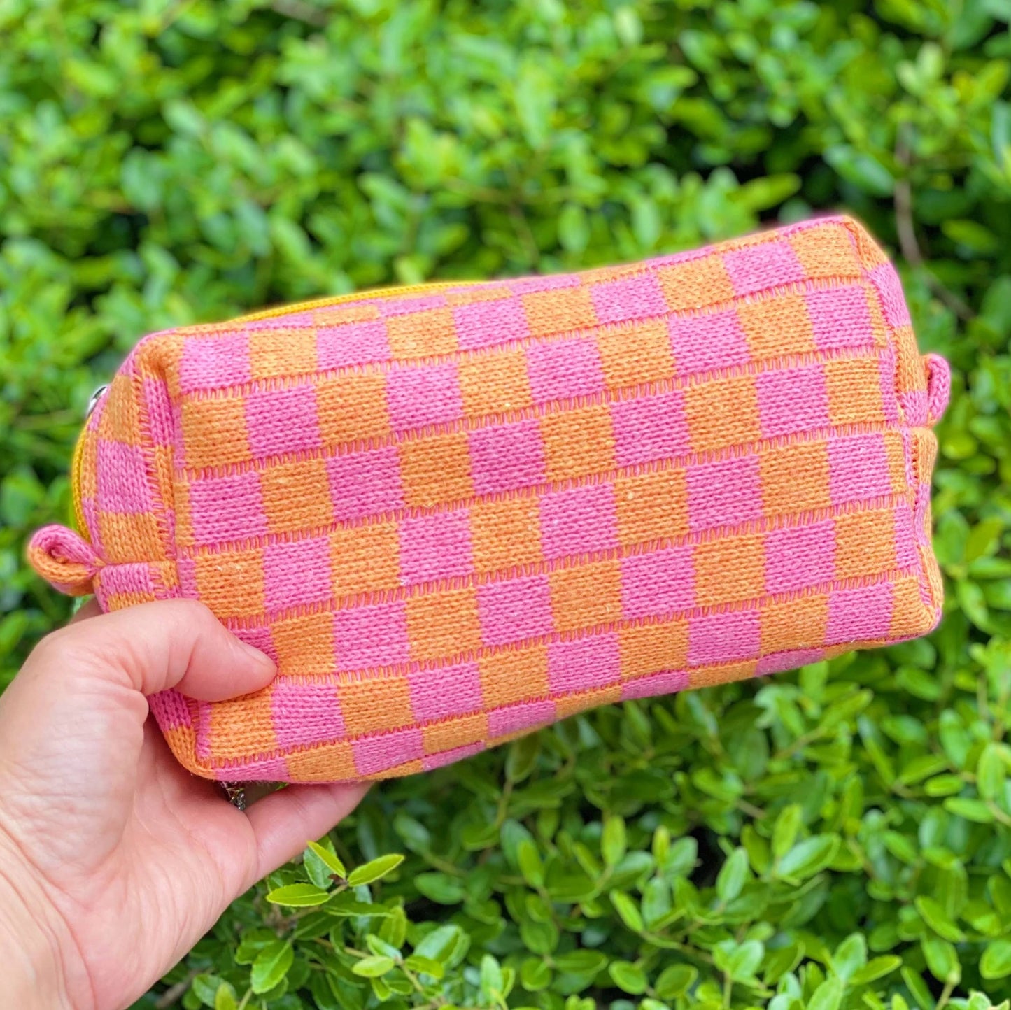 Check Yourself Cosmetic Bag: Pink