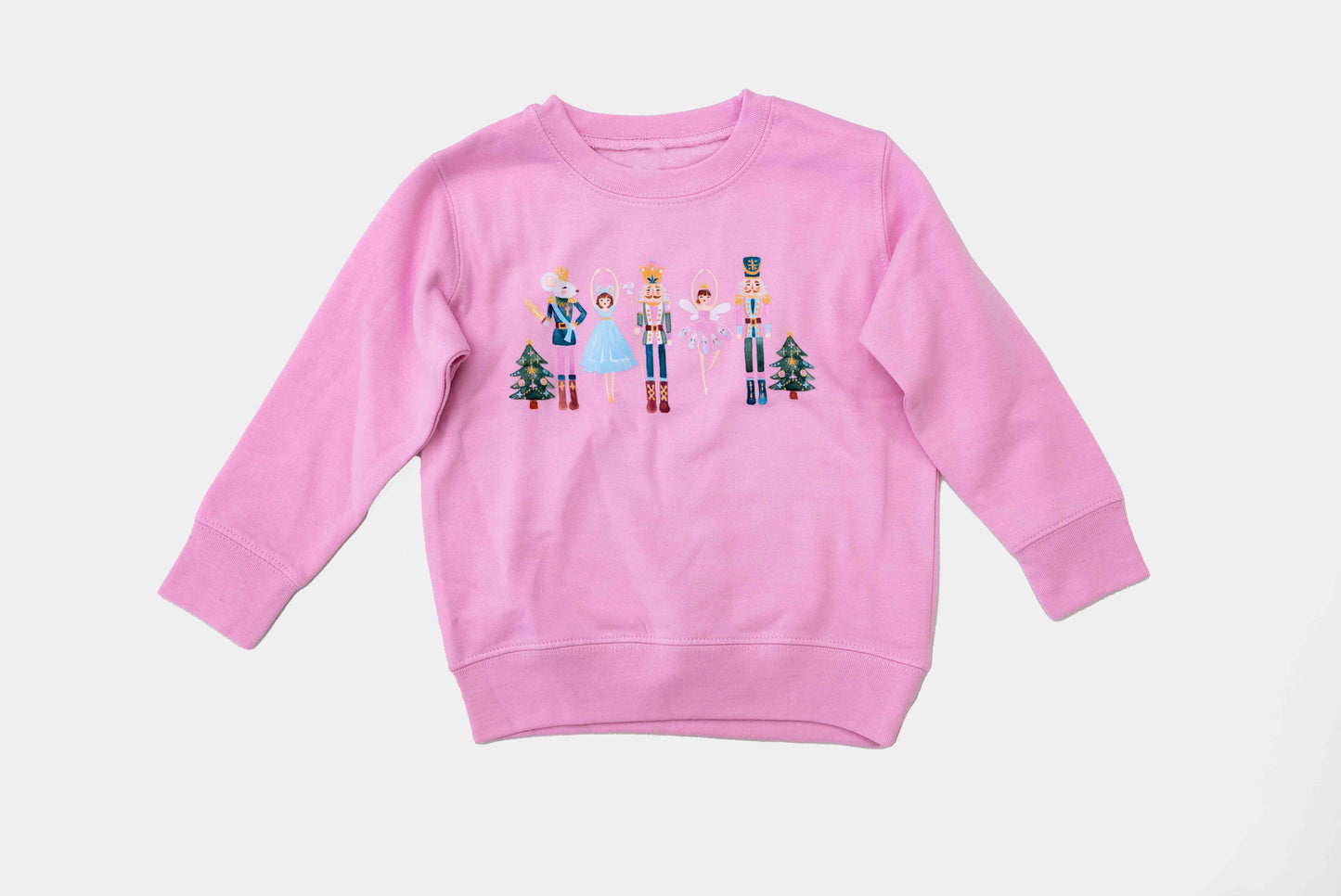 Nutcracker Whimsical Toddler & Youth Sweatshirt: Pink / 5/6