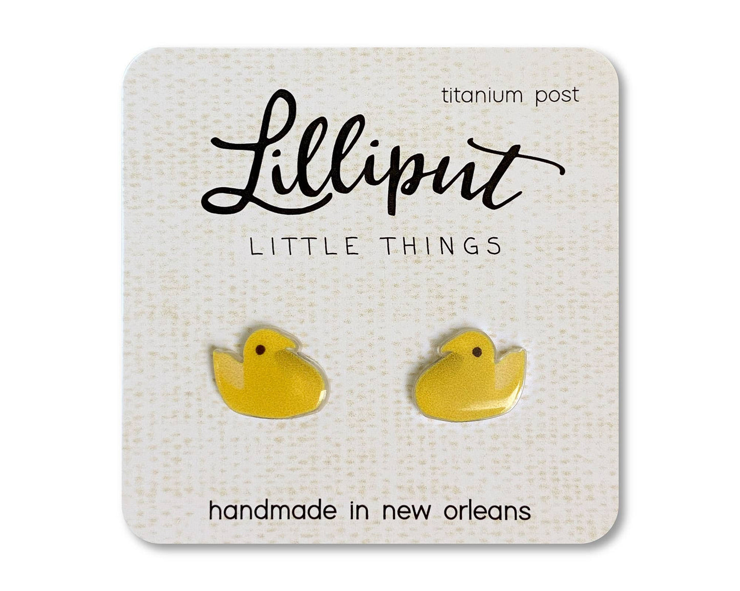 Easter Marshmallow Chick Earrings