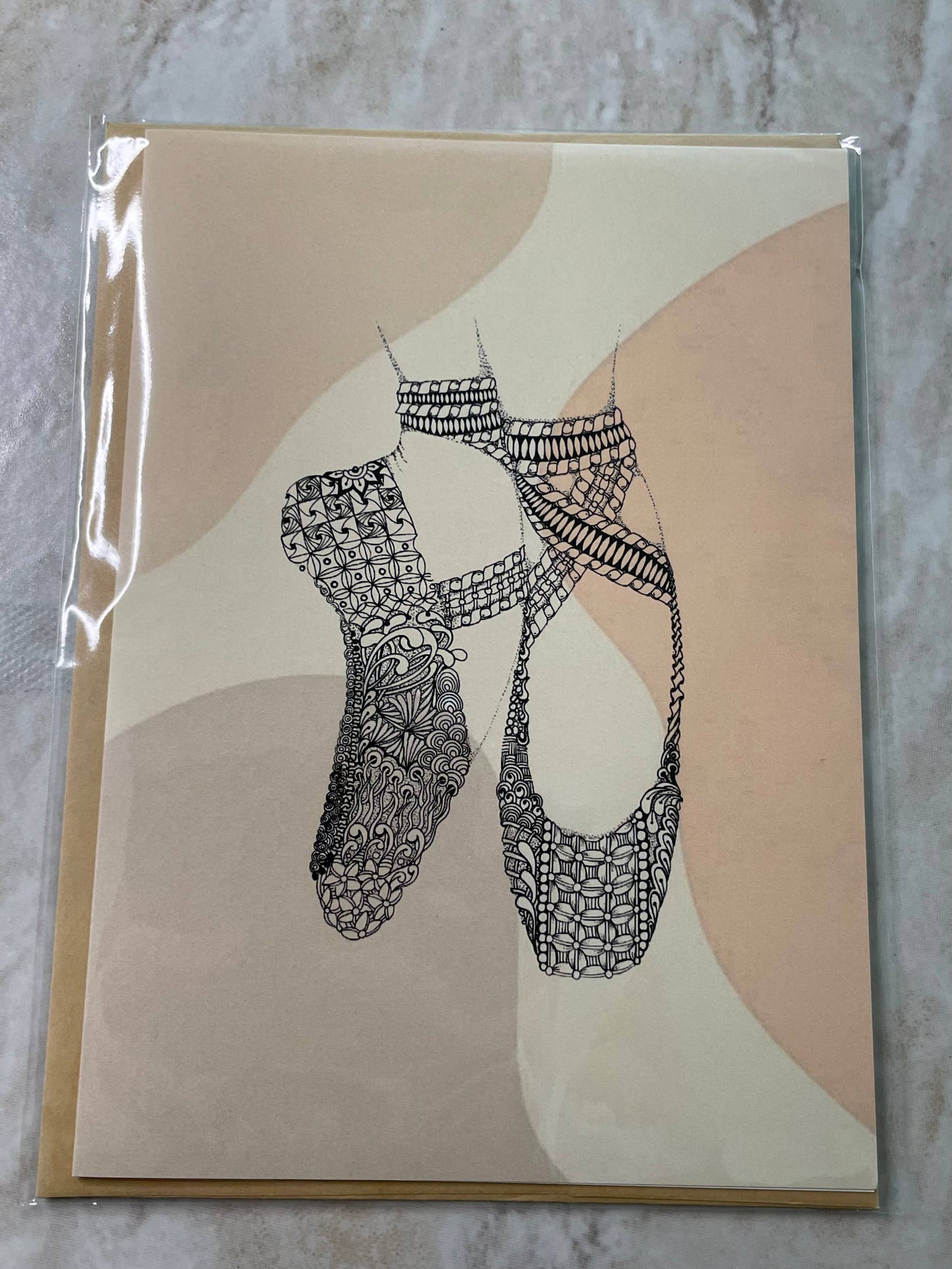 Denali & Co. Dance Shoes Greeting Cards: Sneaker Greens/Pink