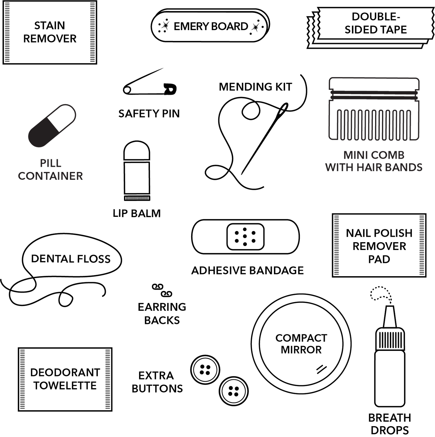 Rainbow Glitter Minimergency Kit