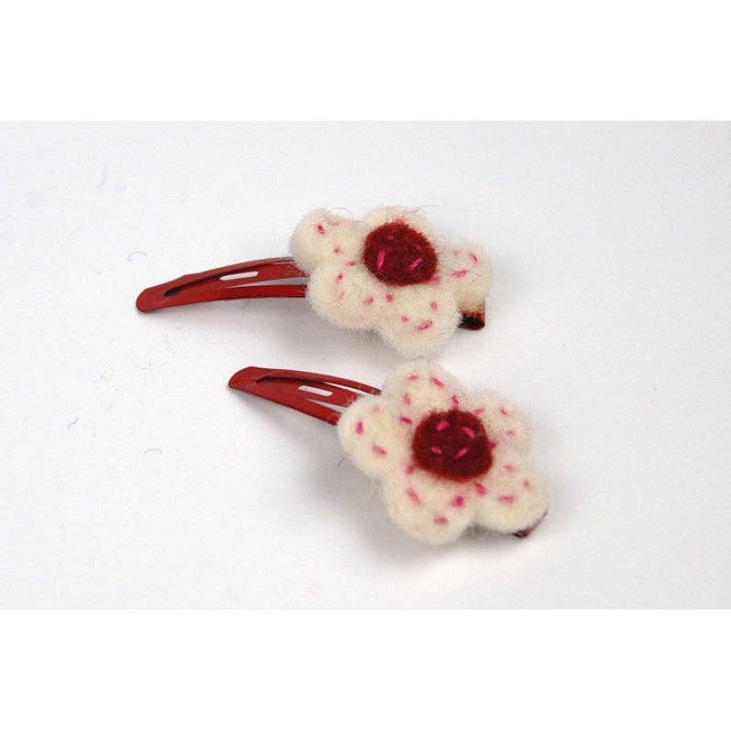 Sewed Flower Hair Clip Set
