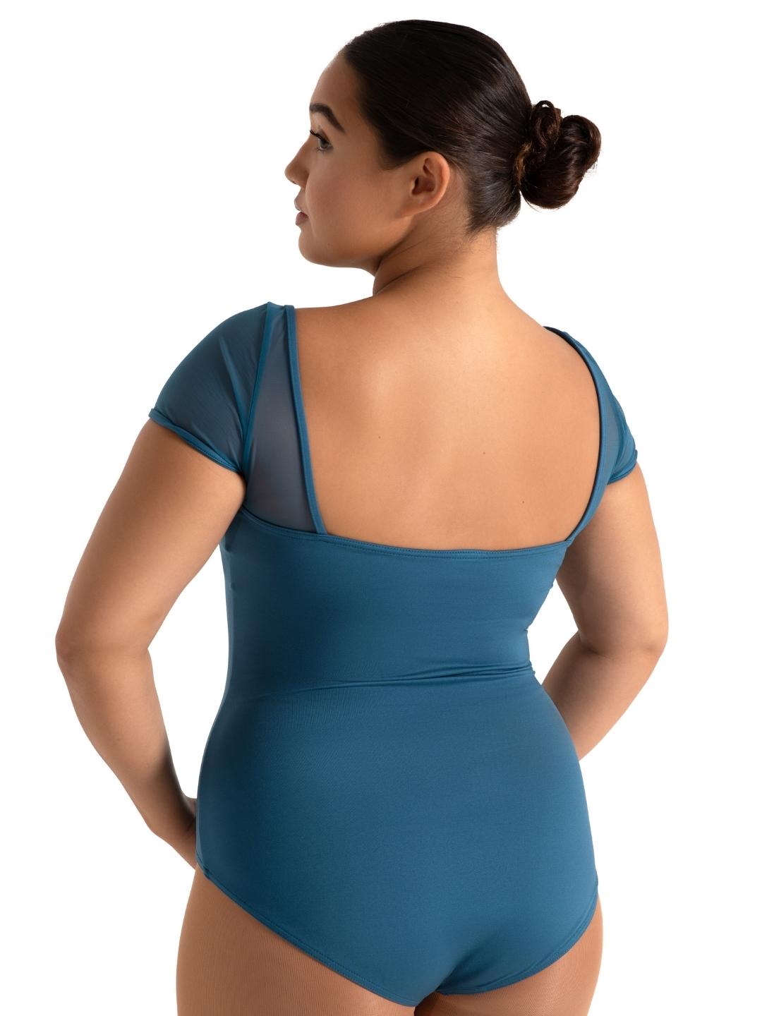 Mesh Yoke Short Sleeve Leotard Adult (Capezio SE1039)