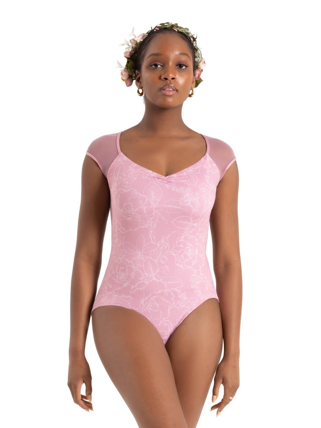 Wildflower Daisy Cap Sleeve Leotard