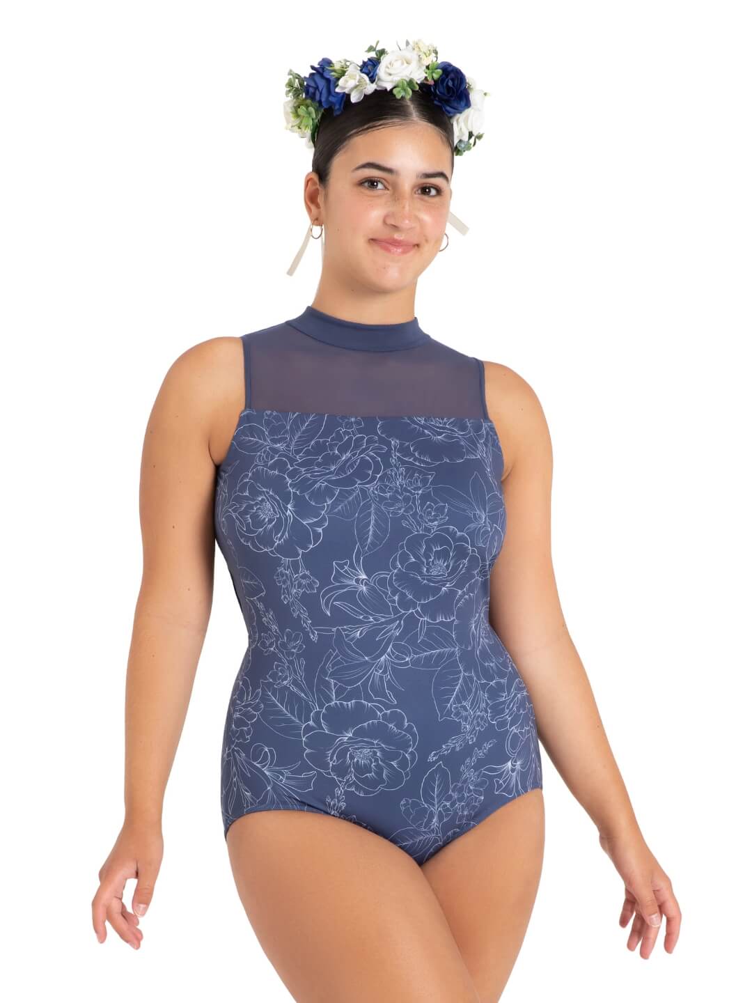 Wildflower Hyacinth High Neck Leotard (Capezio #12087)