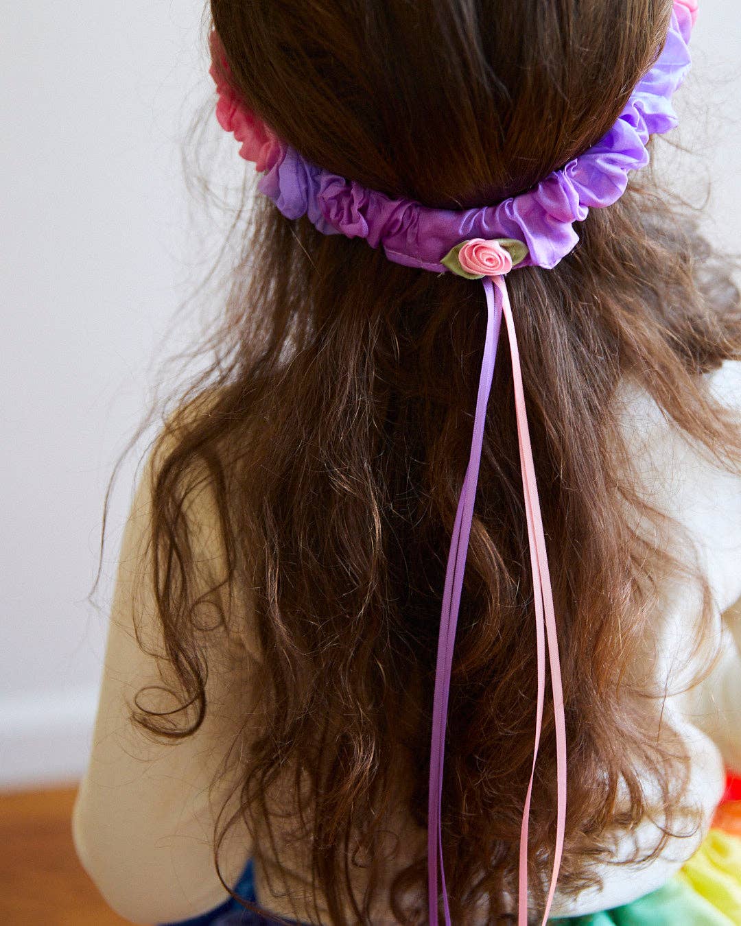 Garlands - 100% Silk Headbands for Dress Up & Pretend Play: 1 / Rainbow