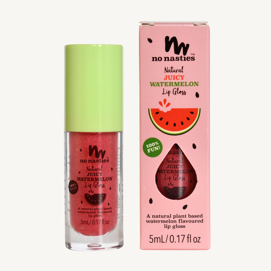 Natural Kids Lip Gloss Wands: Juicy Watermelon - Watermelon Coloured