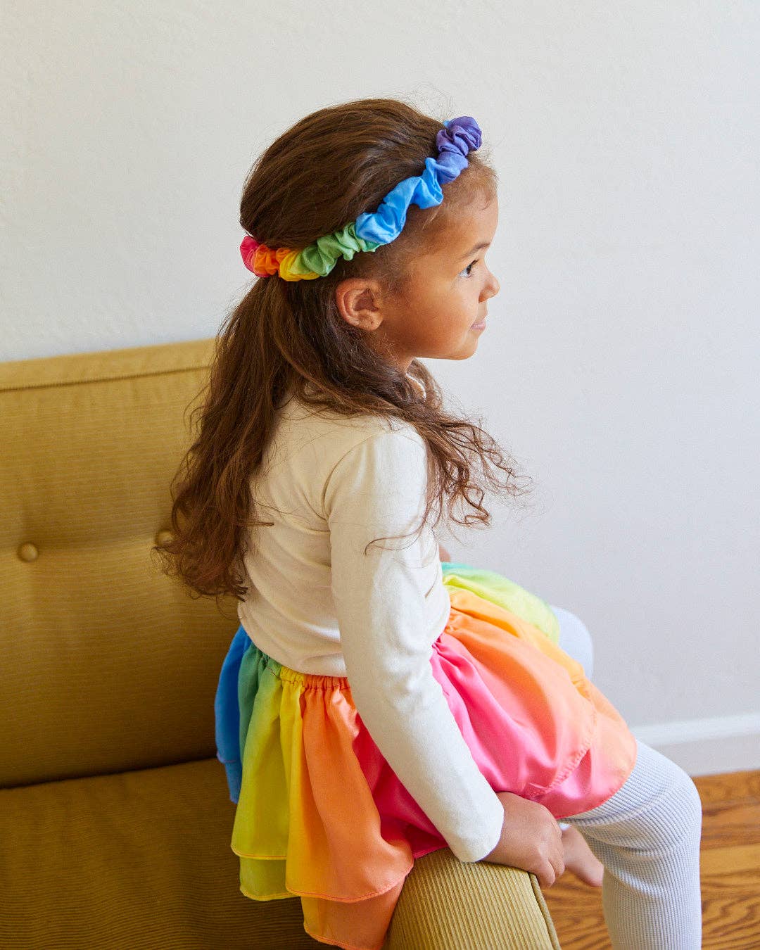 Garlands - 100% Silk Headbands for Dress Up & Pretend Play: 1 / Rainbow