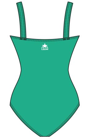 Square neck tank leotard (Wear Moi #EMERAUDE) Emerald & Royal