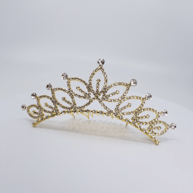 Gold Filigree Crystal Tiara (FH2 TR0522)