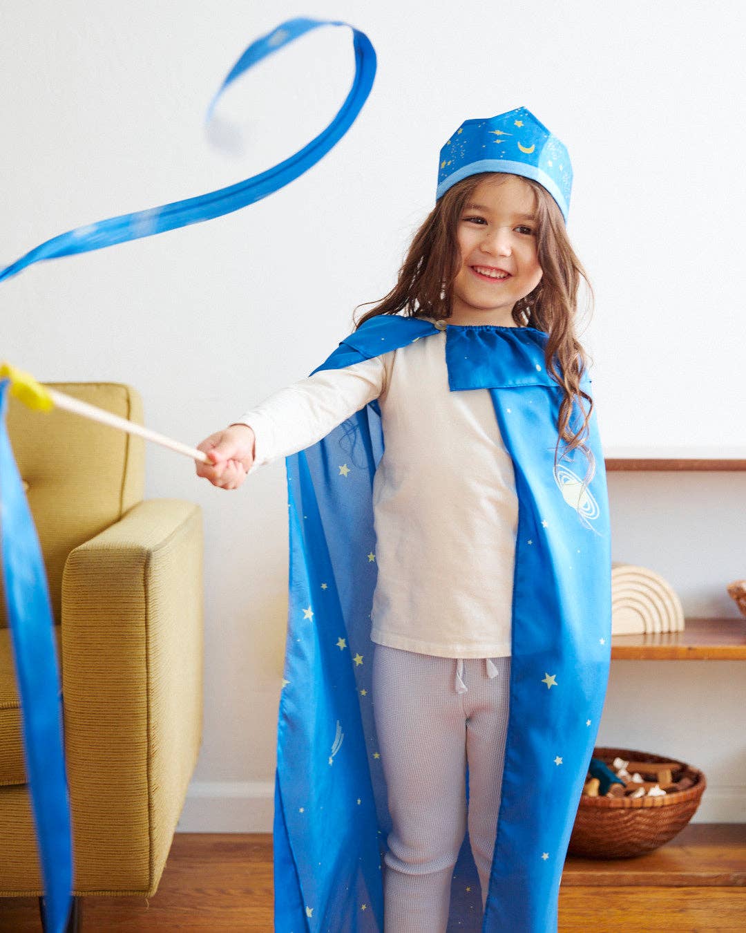 100% Silk Capes for Dress Up & Pretend Play: 1 / Rainbow