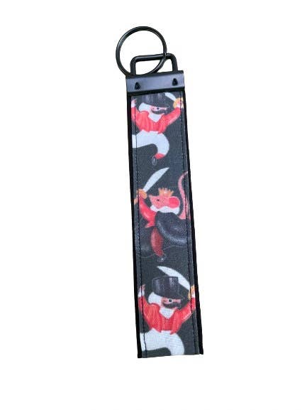 Nutcracker Battle Keychain Wristlet, Christmas Keychain