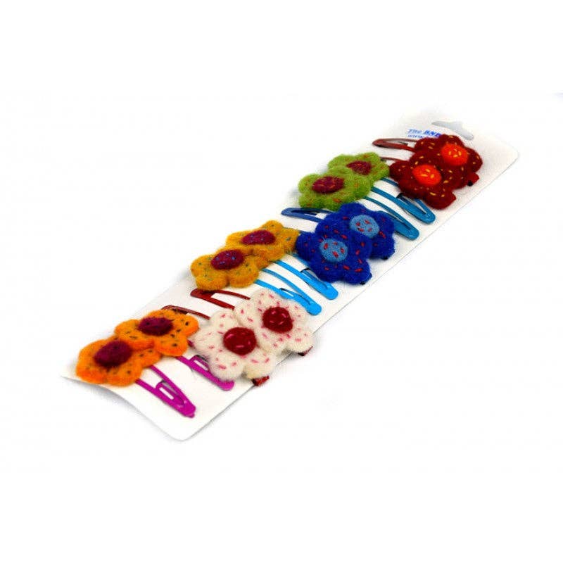 Sewed Flower Hair Clip Set