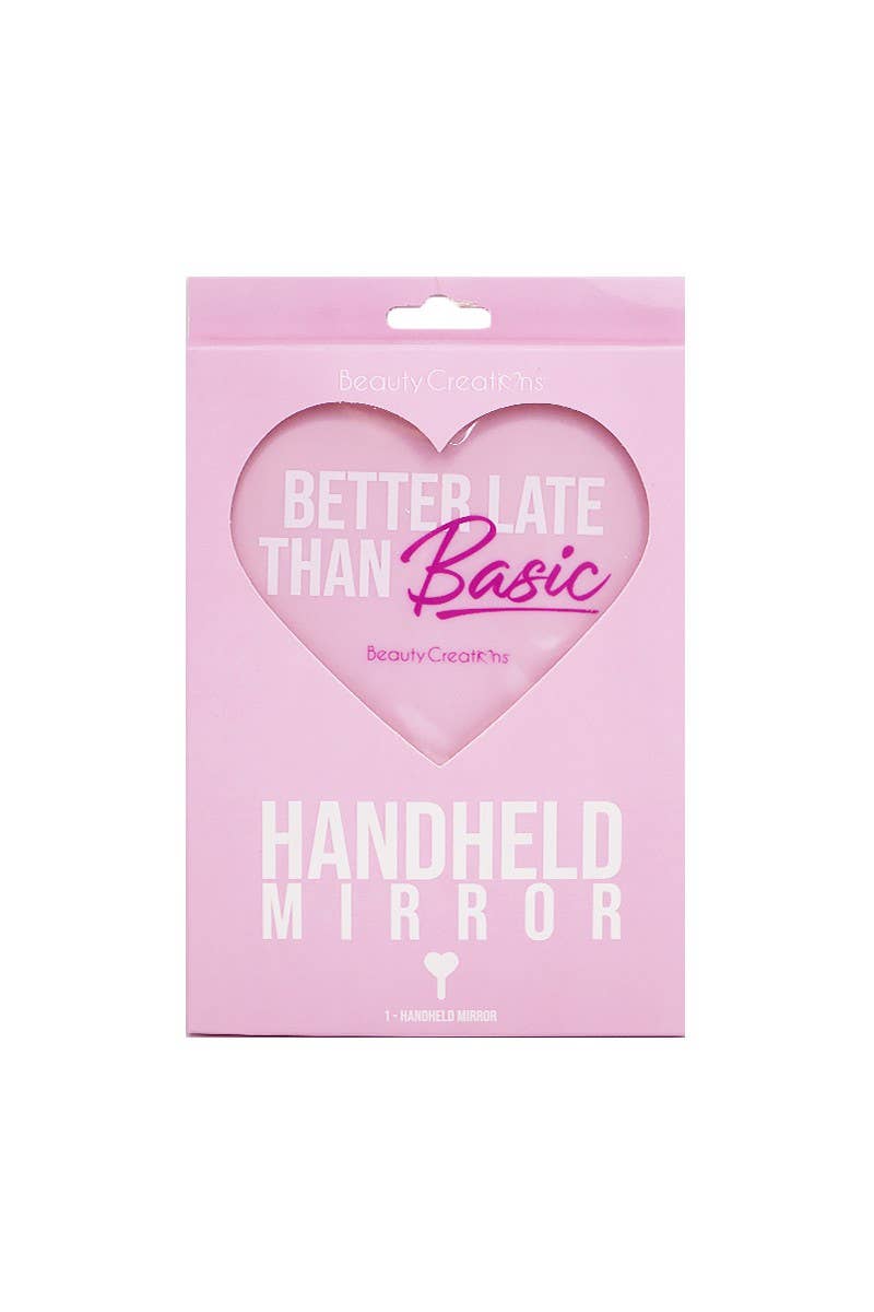 Pink Heart Handheld Mirror (Pineapple Beauty)