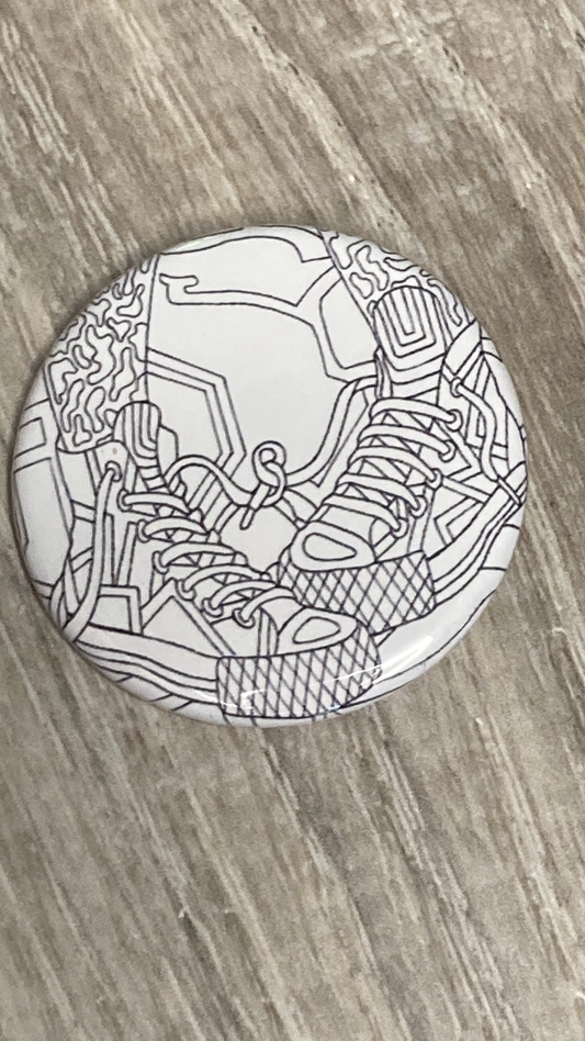 Pin - Hip Hop Sneakers Round Button