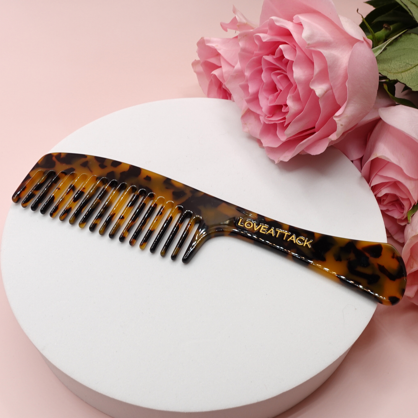 Long Handled Wide Tooth Cellulose Acetate Hair Combs