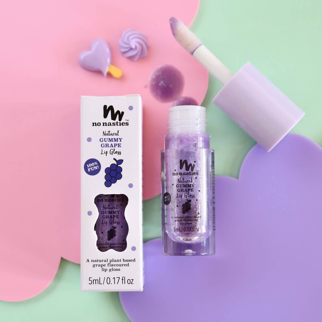 Natural Kids Lip Gloss Wands: Gummy Grape - Purple