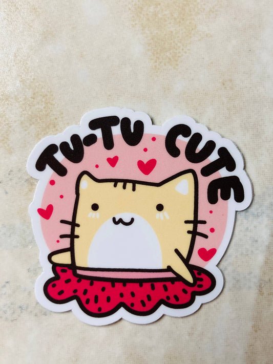 Tutu Cute Dancer Vinyl Sticker, 3" x 2.9"