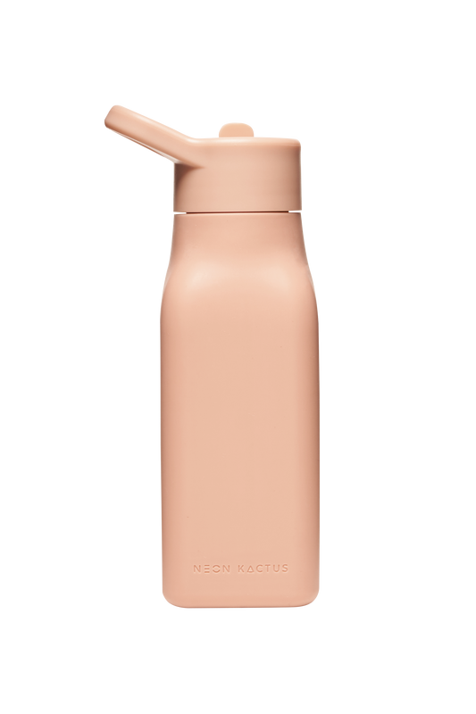 Neon Kactus Kids Silicone Bottles 340ml - Pink Flamingo