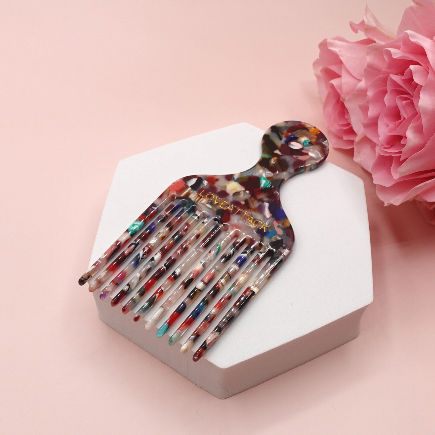 Cellulose Acetate Pick Hair Combs