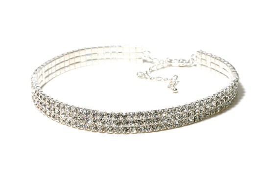 3-Row Crystal Stretch Choker (FH2 AZ0005 /AZ0005-1)