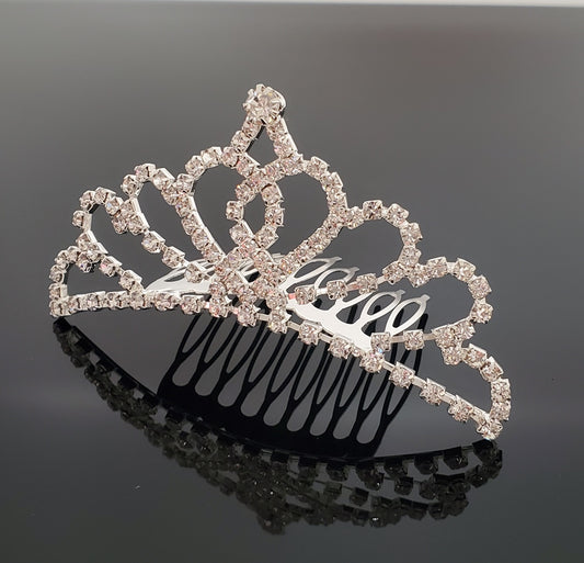 Romantic Heart Rhinestone Tiara (FH2 TR0310)